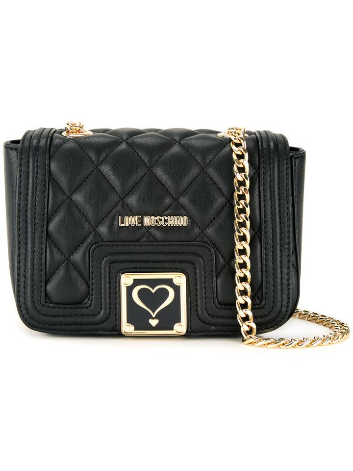 Love Moschino - Quilted Crossbody Bag - Women - Polyurethane - One Size, Women's, Black, Polyurethane