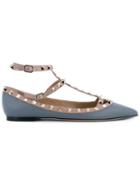 Valentino Garavani Rockstud Leather Ballerinas