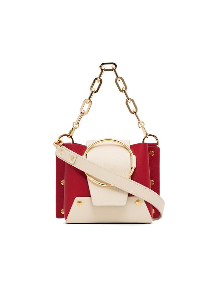 Yuzefi Red Delila Mini Leather Cross Body Bag