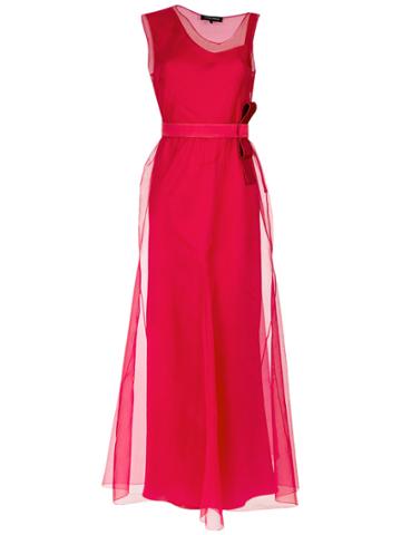 Gloria Coelho Sheer Layer Gown - Pink & Purple