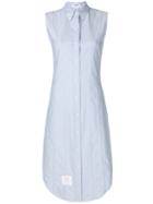 Thom Browne Sleeveless Corset Shirt Dress - Blue