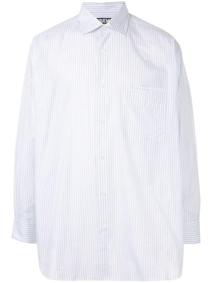 Jacquemus Striped Long-sleeve Shirt - White