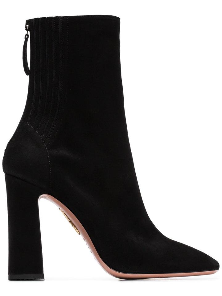 Aquazzura Aqua Sainthonore 105 Sue Anklbt - Black