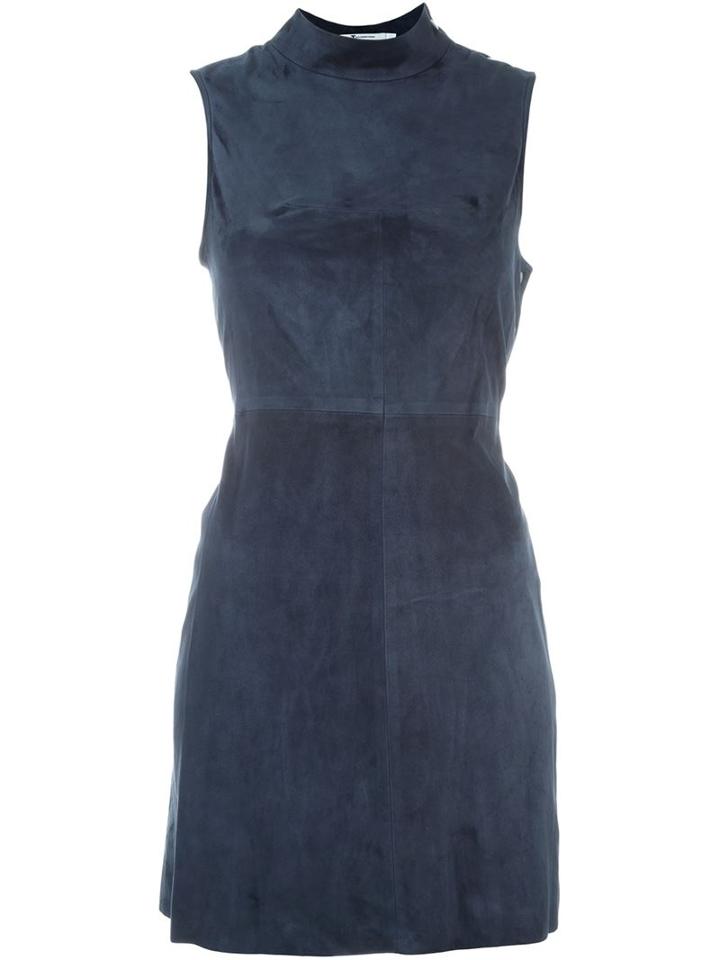 T By Alexander Wang Fitted Suede Dress
