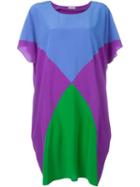 Tomas Maier Colour Block Dress, Women's, Size: 38, Pink/purple, Silk