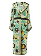 Gucci Floral Print Oversized Coat - Yellow