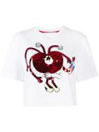 No Ka' Oi Cropped Embellished T-shirt - White