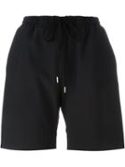Markus Lupfer Drawstring Shorts, Women's, Size: Small, Black, Cotton/polyester/spandex/elastane/virgin Wool