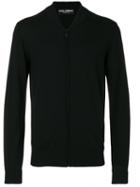 Dolce & Gabbana - Knitted Jacket - Men - Calf Leather/virgin Wool - 50, Black, Calf Leather/virgin Wool