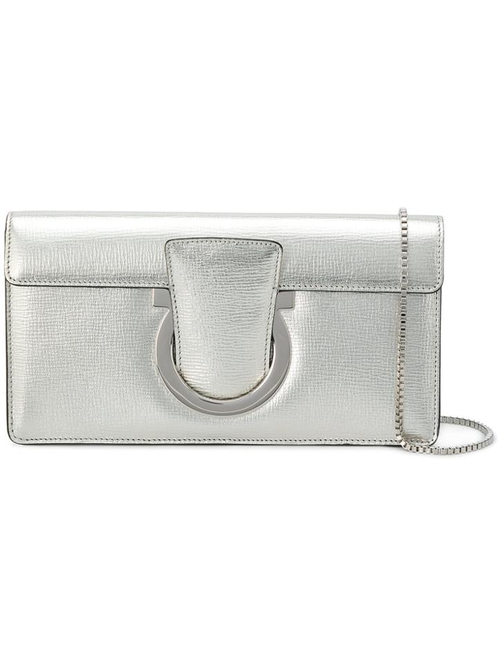 Salvatore Ferragamo Thalia Clutch - Metallic