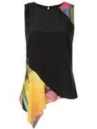 Nicole Miller Abstract Print Blouse - Black