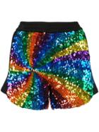 Manish Arora Rainbow Sequin Shorts - Multicolour