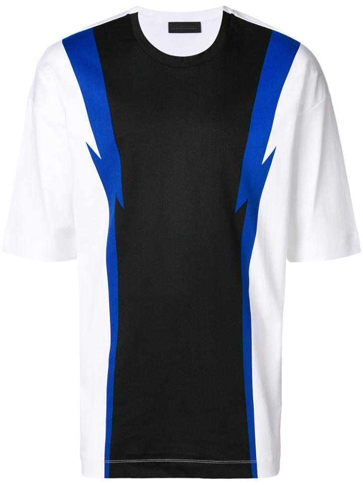 Diesel Black Gold Colour Block T-shirt - White