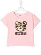 Moschino Kids Logo Printed T-shirt - Pink