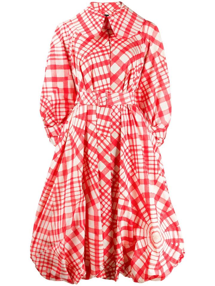 Simone Rocha Printed Puffball Coat - Red