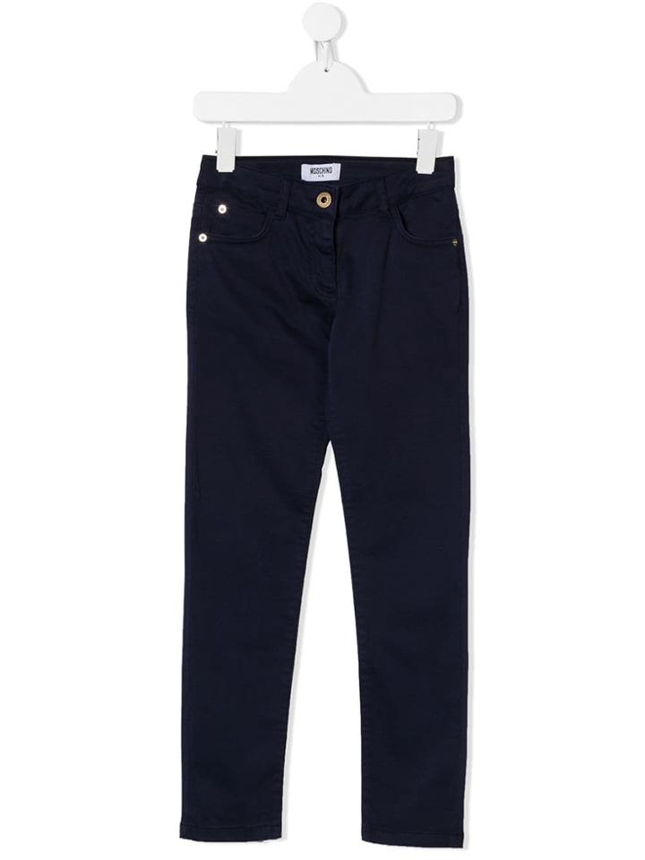 Moschino Kids Teen Five Pocket Trousers - Purple