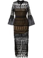 Self-portrait 'helena' Guipure Dress, Women's, Size: 10, Black, Polyester/silk/polyamide/spandex/elastane