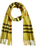 Burberry Overdyed Exploded Check Cashmere Scarf - Green