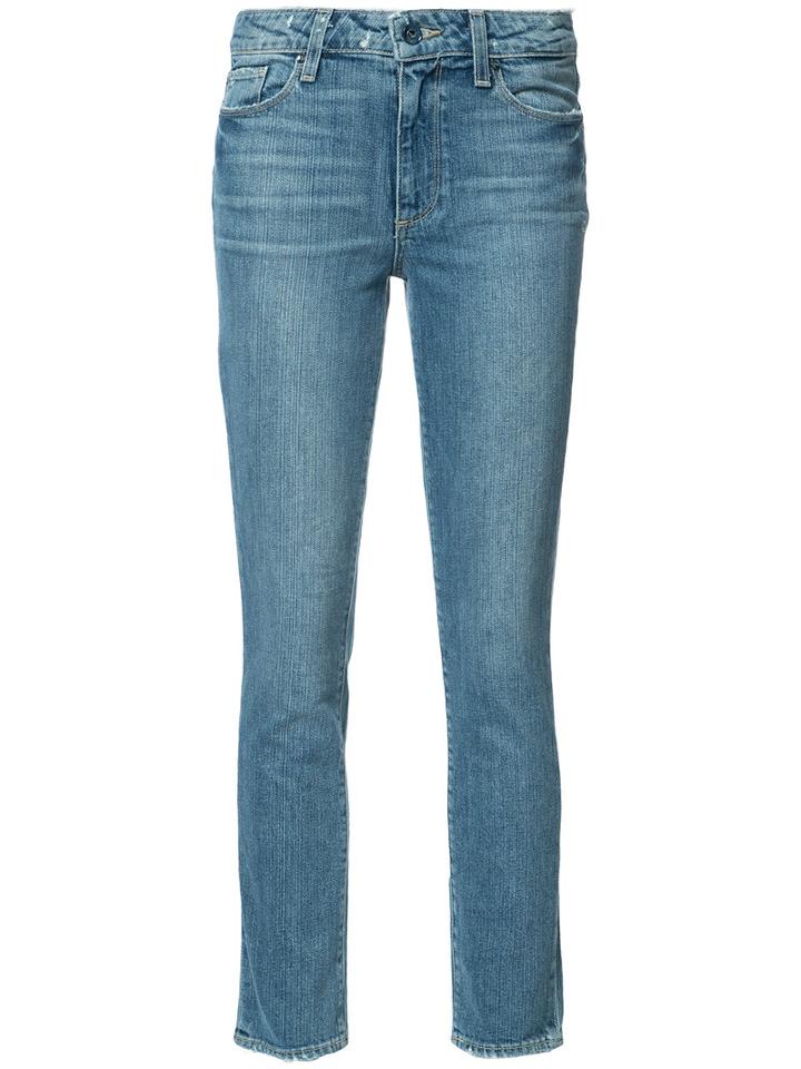 Paige Cropped Jeans, Women's, Size: 28, Blue, Cotton/spandex/elastane