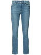 Paige Cropped Jeans, Women's, Size: 28, Blue, Cotton/spandex/elastane