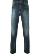 Nudie Jeans Co Stonewash Slim Fit Jeans, Men's, Size: 33, Blue, Cotton/spandex/elastane