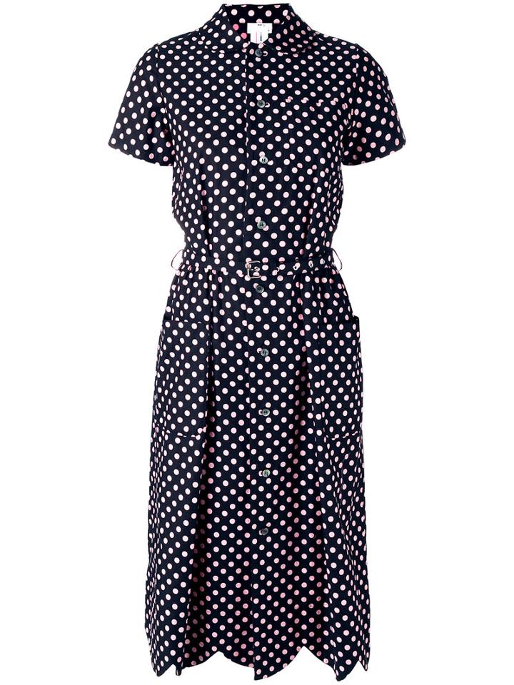 Comme Des Garçons Girl - 'pois' Dress - Women - Cotton - Xs, Black, Cotton