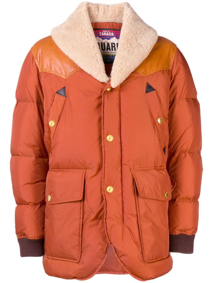 Dsquared2 Shearling Lined Jacket - Yellow & Orange