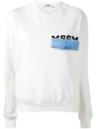 Msgm Fur Effect Logo Sweatshirt, Women's, Size: Small, Nude/neutrals, Cotton