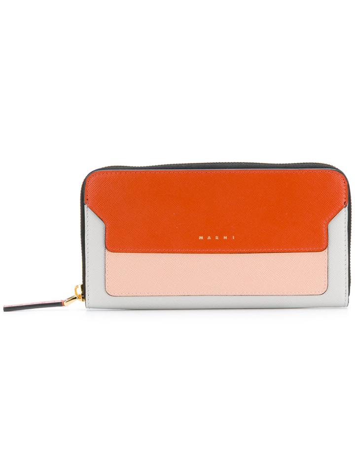 Marni Colour Block Wallet - Yellow & Orange