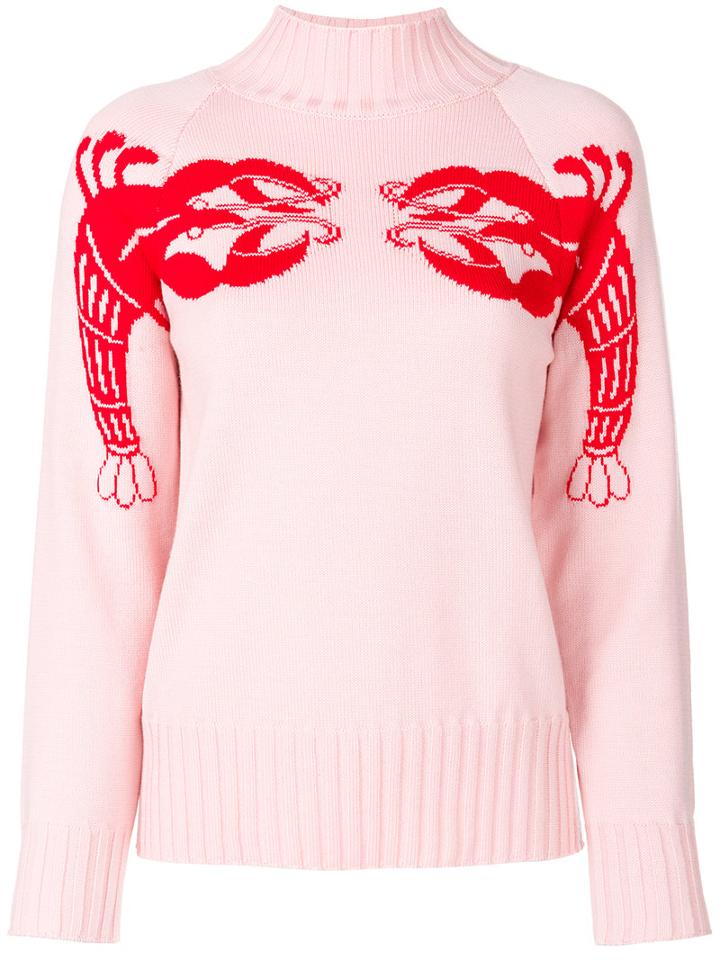 Vivetta - Tunisi Jumper - Women - Wool - 42, Pink/purple, Wool