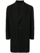 Homme Plissé Issey Miyake Single Breasted Blazer Coat - Black