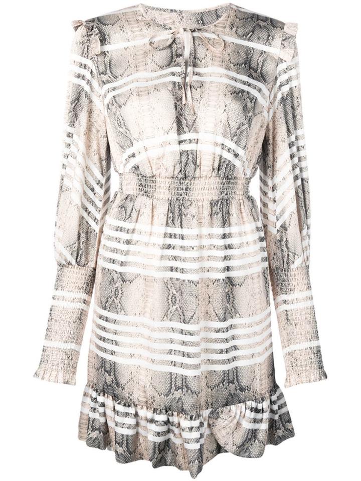 Three Floor Serpent Side Mini Dress - Neutrals