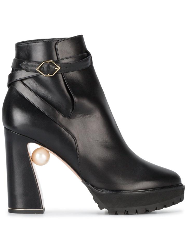 Nicholas Kirkwood Annabel Pearl 115 Platform Boots - Black