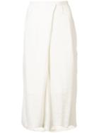 Y's Cropped Culottes - White