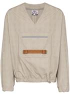 Boramy Viguier V Neck Long Sleeve Top - Grey