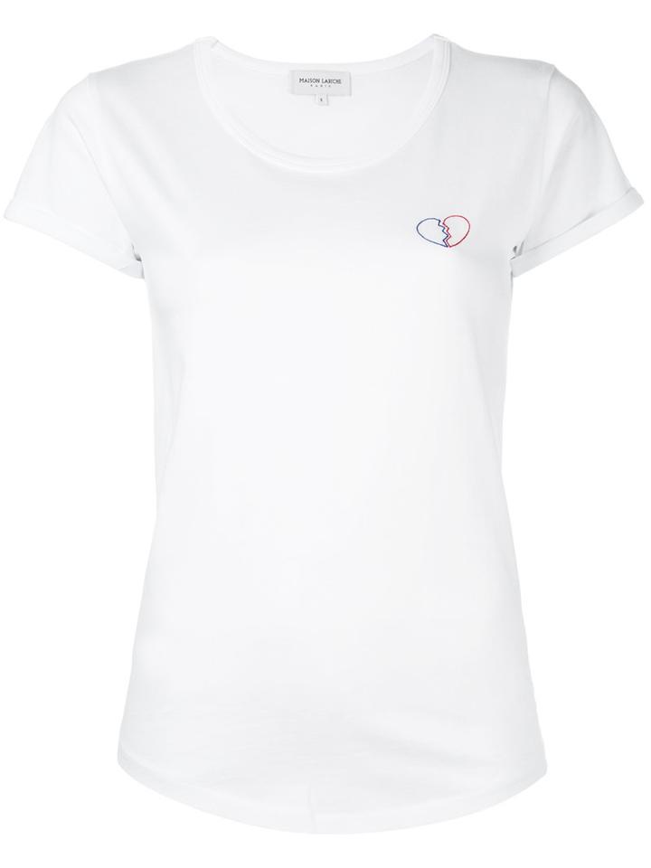 Maison Labiche Broken Heart T-shirt, Women's, Size: Large, White, Cotton