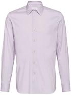 Prada Stretch Cotton Poplin Shirt - Purple