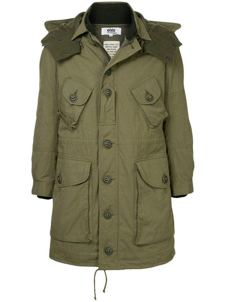Junya Watanabe Man Military-style Hooded Parka Coat - Green