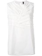 Frill Appliqué Top - Women - Cotton - M, White, Cotton, Sara Lanzi
