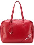 Prada Padded Leather Tote Bag - Red