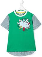Fendi Kids Logo Cloud Print T-shirt, Boy's, Size: 6 Yrs, Green