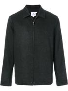 Sunspel Boiled Wool Harrington Jacket - Grey
