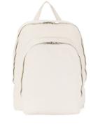 Guidi Zipped Pocket Backpack - White