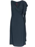 Sies Marjan Etta Marocain Silk Drape Dress - Blue