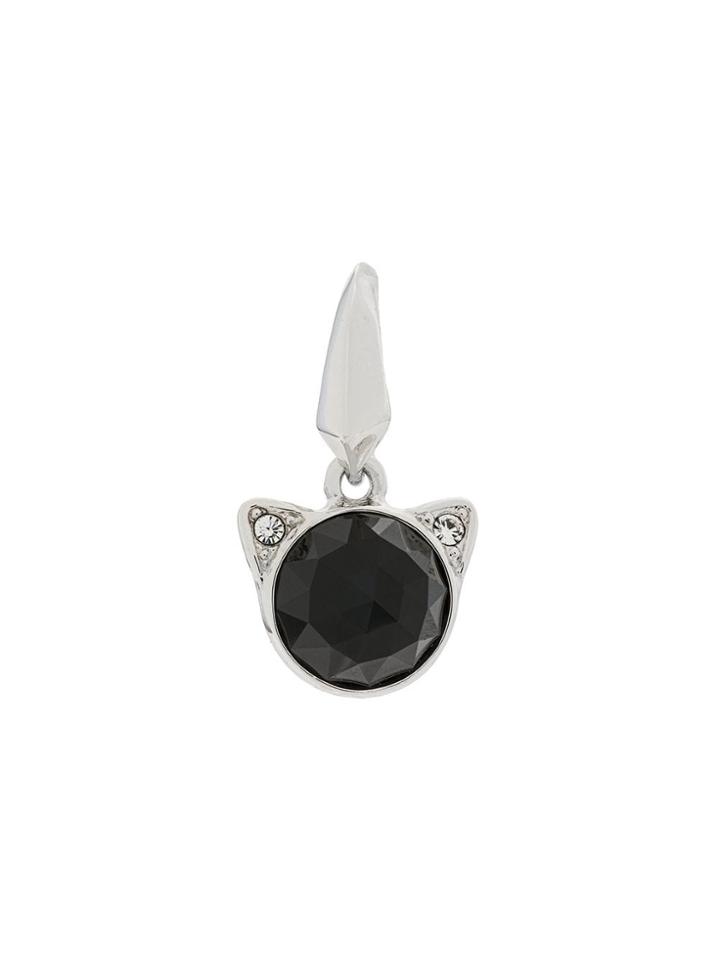 Karl Lagerfeld Rose Cut Choupette Earrings - Silver