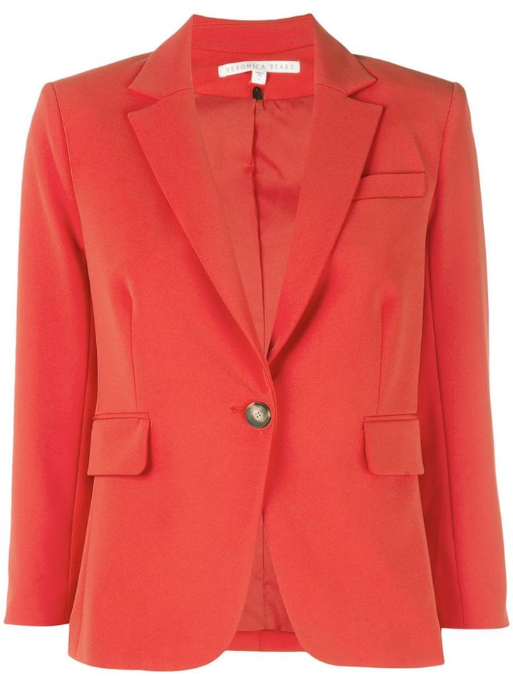 Veronica Beard 3/4 Sleeve Blazer - Red
