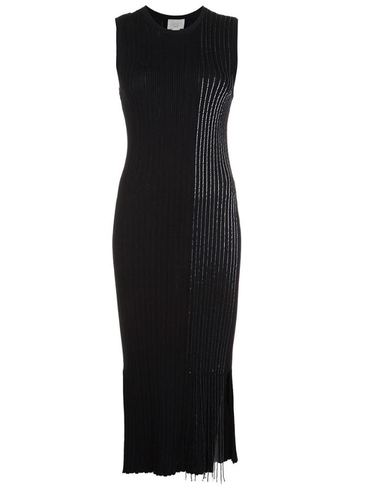 Grey Jason Wu Beaded Knitted Dress - Black