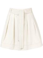 Emporio Armani Pleated Mini Skirt - Neutrals