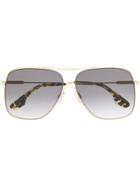 Victoria Beckham Oversized Frame Sunglasses - Gold