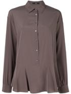 Steffen Schraut Peplum Button Down Blouse